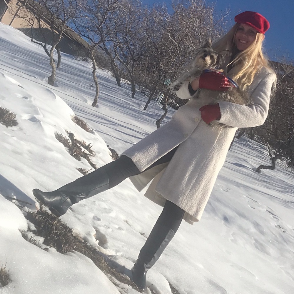 An Ivory Fabio coat springs into Spring.